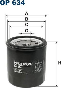 Filtron OP634 - Filtru ulei parts5.com