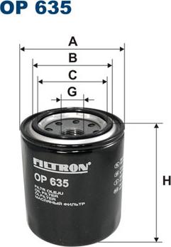 Filtron OP635 - Маслен филтър parts5.com