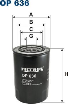 Filtron OP636 - Filtro de aceite parts5.com