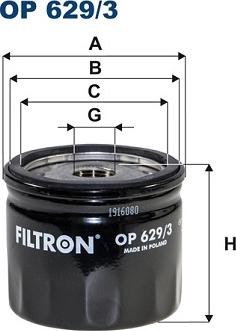 Filtron OP 629/3 - Filtru ulei parts5.com