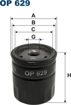 Filtron OP629 - Oil Filter parts5.com