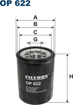 Filtron OP622 - Маслен филтър parts5.com