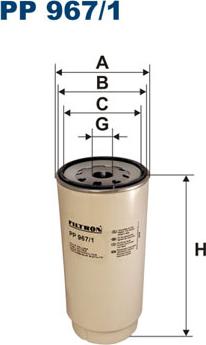 Filtron PP967/1 - Filtro combustible parts5.com