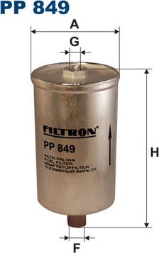 Filtron PP849 - Топливный фильтр parts5.com