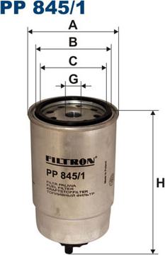 Filtron PP845/1 - Filtru combustibil parts5.com