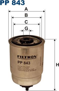 Filtron PP843 - Filtre à carburant parts5.com