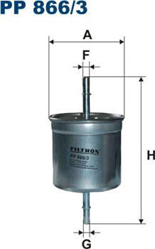 Filtron PP866/3 - Filtro combustible parts5.com