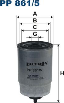 Filtron PP861/5 - Filter za gorivo parts5.com