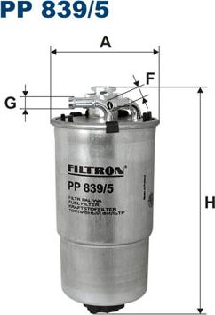 Filtron PP839/5 - Filtro combustible parts5.com