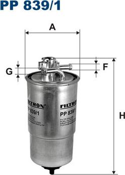 Filtron PP839/1 - Filtru combustibil parts5.com