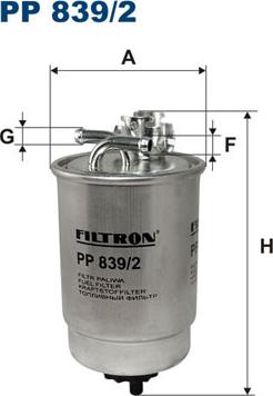 Filtron PP839/2 - Filtru combustibil parts5.com