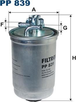 Filtron PP839 - Filtro combustible parts5.com