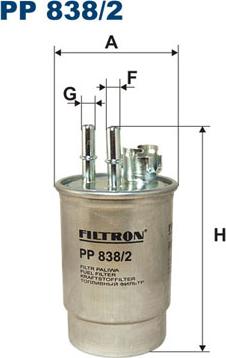 Filtron PP838/2 - Fuel filter parts5.com