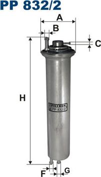 Filtron PP832/2 - Filtru combustibil parts5.com