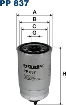 Filtron PP837 - Filtre à carburant parts5.com