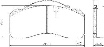 Mercedes-Benz A0084207120 - Brake Pad Set, disc brake parts5.com