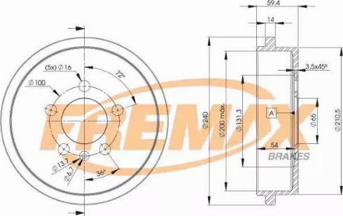 FREMAX BD-9617 - Tambor de freno parts5.com