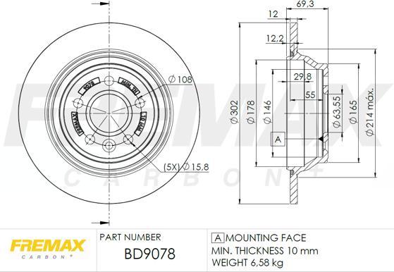 FREMAX BD-9078 - Kočioni disk parts5.com