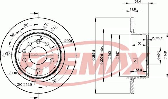 FREMAX BD-9211 - Disque de frein parts5.com