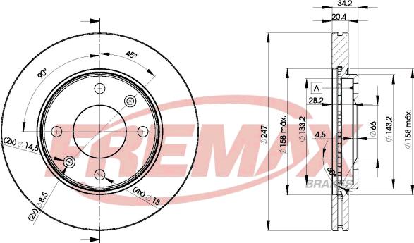 FREMAX BD-4694 - Brzdový kotouč parts5.com