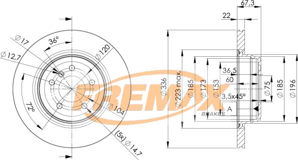 FREMAX BD-4655 - Disc frana parts5.com