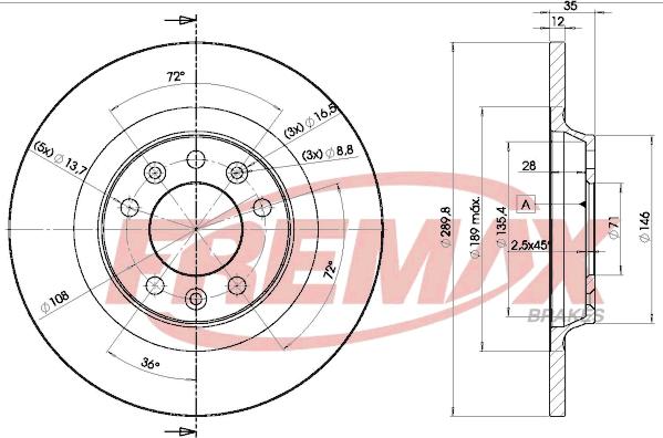 FREMAX BD-4609 - Disc frana parts5.com