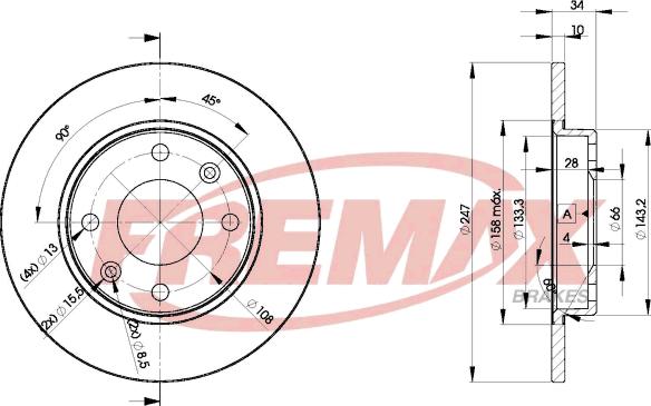 FREMAX BD-4689 - Тормозной диск parts5.com