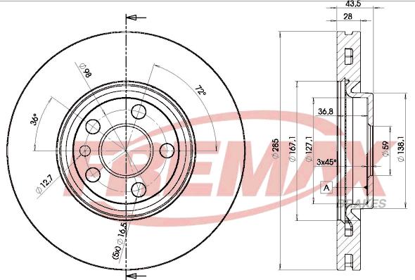 FREMAX BD-4678 - Zavorni kolut parts5.com