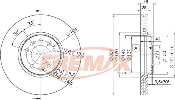 FREMAX BD-4755 - Disc frana parts5.com