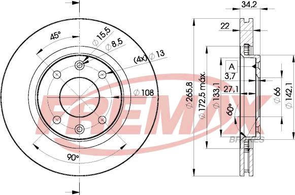 FREMAX BD-4750 - Disc frana parts5.com