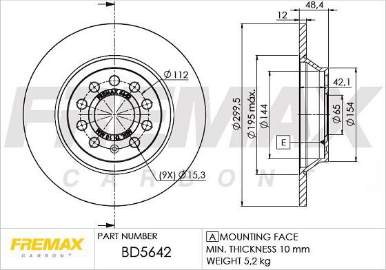 FREMAX BD-5642 - Kočioni disk parts5.com