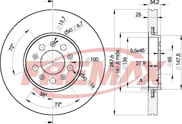 FREMAX BD-5604 - Disc frana parts5.com