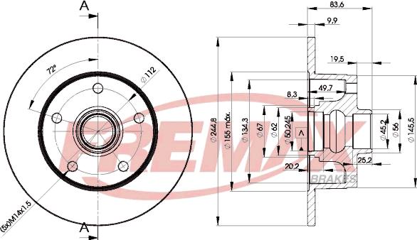 FREMAX BD-5606 - Tarcza hamulcowa parts5.com