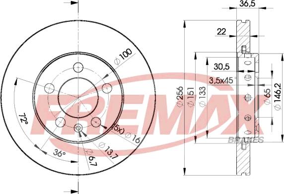 FREMAX BD-5602 - Zavorni kolut parts5.com