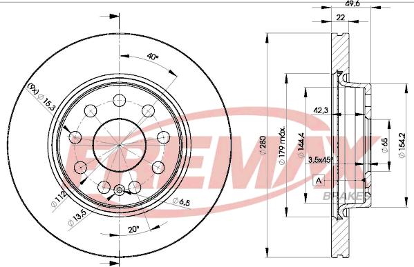 FREMAX BD-5614 - Тормозной диск parts5.com