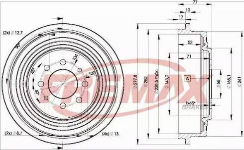 FREMAX BD-0511 - Brzdový buben parts5.com