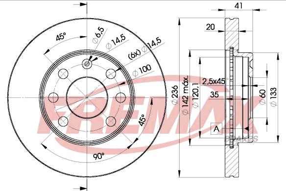 FREMAX BD-1440 - Zavorni kolut parts5.com