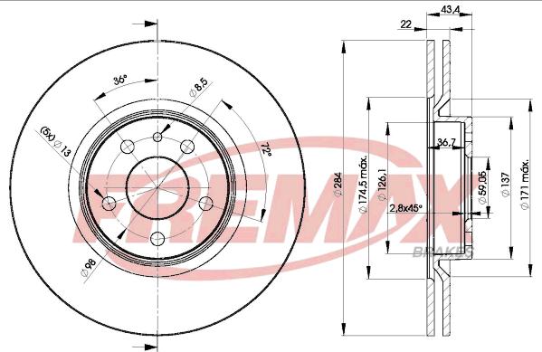 FREMAX BD-1548 - Disc frana parts5.com