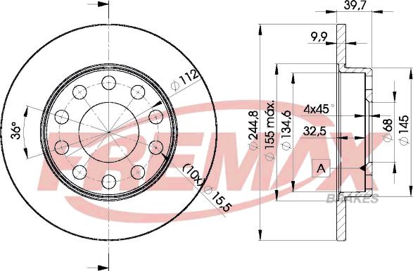 FREMAX BD-3637 - Tarcza hamulcowa parts5.com