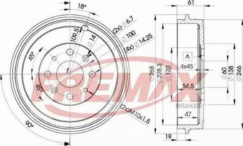 FREMAX BD-3043 - Tambur frana parts5.com