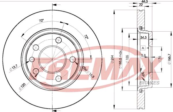 FREMAX BD-3021 - Disc frana parts5.com