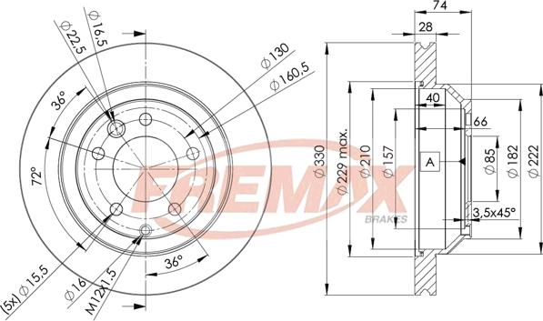 FREMAX BD-3328 - Brake Disc parts5.com