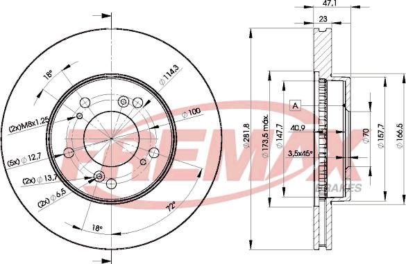 FREMAX BD-2586 - Тормозной диск parts5.com