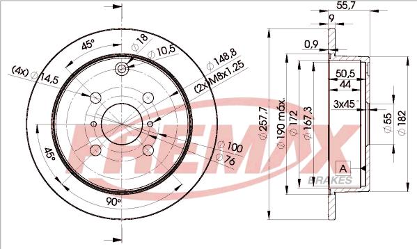 FREMAX BD-2251 - Disque de frein parts5.com