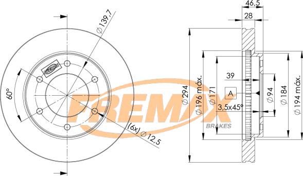 FREMAX BD-7019 - Bremsscheibe parts5.com