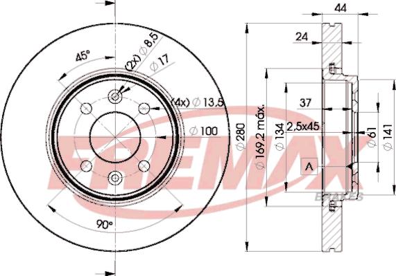 FREMAX BD-7829 - Δισκόπλακα parts5.com