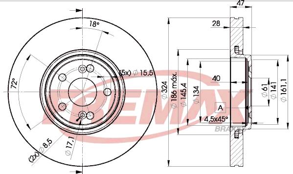 FREMAX BD-7357 - Tarcza hamulcowa parts5.com