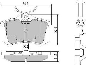 FREMAX FBP-0575-01 - Komplet zavornih oblog, ploscne (kolutne) zavore parts5.com