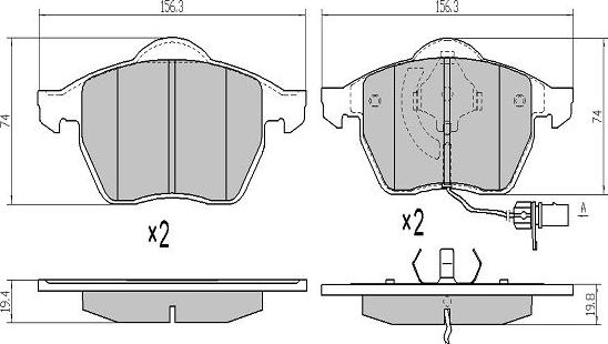 FREMAX FBP-0874 - Set placute frana,frana disc parts5.com