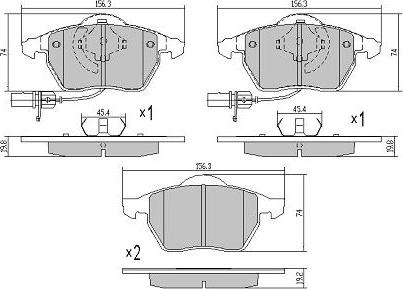 FREMAX FBP-0876-01 - Set placute frana,frana disc parts5.com